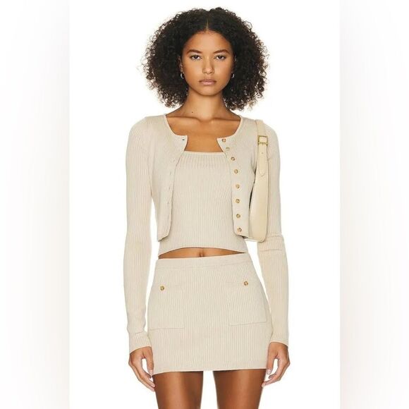 HELSA Ediva Cardigan In Oyster Neutral - Picture 8 of 13